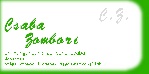 csaba zombori business card